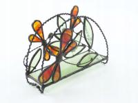 Serwetnik witrażowy WAŻKI BRĄZOWE II