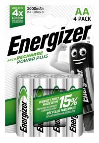 4x Akumulatorki ENERGIZER Power Plus AA R6 HR6 NH15 1,2V 2000mAh