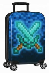 GRA GAME PIXELE PIKSELE MIECZ WALIZKA PODRÓŻNA DZIECIĘCA SAMOLOTU SZYFR