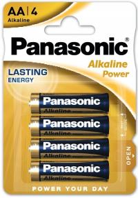 Батарейки AA щелочные палочки 1,5 в R6 щелочная мощность PANASONIC 4 шт.
