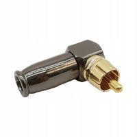 Red 90 Degree Snake King RCA Male Plug Audio Connector Gold plated L S Plug