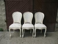 KRZESŁO DO BIURKA MEDALION STYLOWE 3 SZTUKI BIAŁE 07/19/09/25