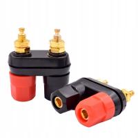 4mm Banana Plugs Couple Terminals Red Black Wire Connector Electrical Plug