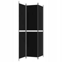 Parawan pokojowy 3-panelowy VidaXL 350245 150x220 cm czarny