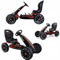 GOKART NA PEDAŁY DLA DZIECI HAMULEC WIELKI ABARTH SUPER PREZENT CZARNY