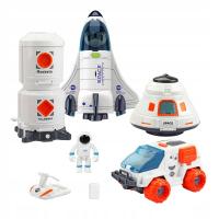 DUŻY ZESTAW Stacja KOSMICZNA Dla Dzieci KOSMOS RAKIETA PROM Motor POJAZD