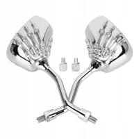 2 ШТ. МОТОЦИКЛЕТНЫЕ ХРОМИРОВАННЫЕ ЗЕРКАЛА ЗАДНЕГО ВИДА