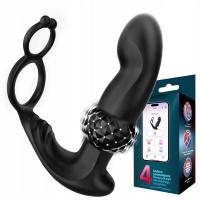массажер простаты с кольцом 7 функций стимулирующие шарики