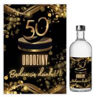 Наклейки для бутылок на 50-й день рождения золотые волны-10 шт. этикетки NAK_71