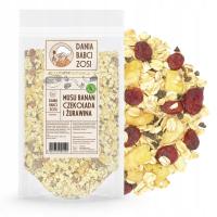 Musli banan, czekolada i żurawina 1kg - Dania Babci Zosi