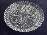 Тарелка, витрина из толстого стекла ZĘBKOWICE PRL