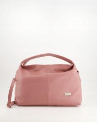 VENEZIA DAMSKA RÓŻOWA TOREBKA Z GROSZKOWANEJ SKÓRY