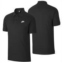 Nike мужская рубашка поло половина черный хлопок классический спортивный м