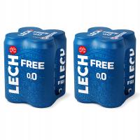 Безалкогольное пиво Lech Free 0% lager 8 x 500ml может 2x четыре упаковки