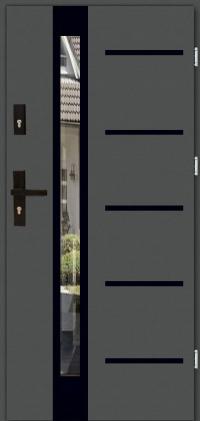 ПОЛЬСКИЕ ДВЕРИ ВНЕШНИЕ INOX4ZD5 BLACK 72ММ 100СМ