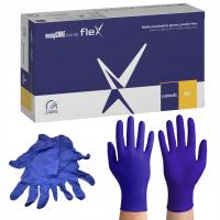 Rękawice jednorazowe flex kobaltowe ZARYS 100 sztuk