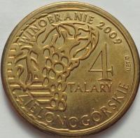 MZ4 -2008- 4 TALARY ZIELONOGÓRSKIE - WINOBRANIE - HERB- 18/187