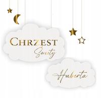 Крещение баннер облако гирлянда кулон имя