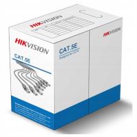 Kabel UTP skrętka szara Hikvision DS-PL-5E CAT5E 305m 100% miedź monitoring