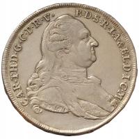 49356. Bawaria - 1 talar - 1783r. - Ag (28,04g/41mm) dłutowana, polerowana