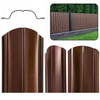 Klara Sztacheta Metalowa Ogrodzeniowa Ocynk Dwustronna Brąz Połysk Próbka