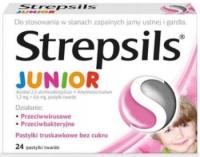 Strepsils Junior от боли в горле для детей 24 past.