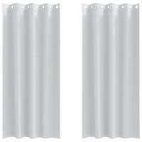 Firany blackout z kółkami 2 pcs Jasnoszary 225 x 140 cm