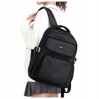 czarny plecak szkolny młodzieżowy plecak na laptopa chłopięcy dziewczynki