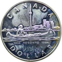 Kanada, 1 dolar 1984, 100-lecie Toronto, st. 1-