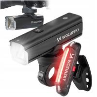 Мощный светодиодный велосипедный фонарь передний 1000lm USB-C задний комплект освещения