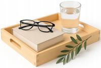 TACA DREWNIANA TACKA KELNERSKA ŚNIADANIOWA 30x40cm