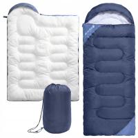 Туристический спальный мешок мумия теплый светильник одеяло с капюшоном 210 см чехол 2в1