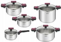 Набор кастрюль крышки индукции TEFAL нержавеющая сталь G723SA74