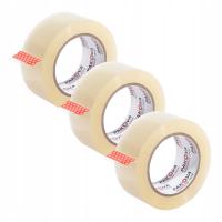 TAŚMA PAKOWA TRANSPARENT 48/132y Klejąca Bezbarwna DŁUGA PAKOVA 3szt