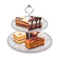 Patera szklana na ciasto owoce babeczki ciastka 2 poziomowa Catalina 25cm