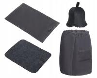 САУНА-НАБОР МУЖСКОЙ СЕРЫЙ-КИЛТ ПОЛОТЕНЦЕ 100% ХЛОПОК ШАПКА КОВРИК ВОЙЛОК