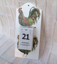 Wieszak deska kury folklor + kalendarz zdzierak 2024