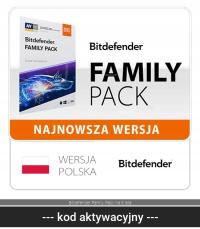 Bitdefender Family Pack 15 PC / 3 года новая лицензия RU