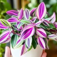 Традесканция 'Nanouk' - красиво розовая тройка-мелкая густая листва