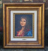 V. ROSATI - PORTRET KOBIETY - PIĘKNY OBRAZ OLEJNY Z WŁOCH