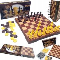 Шахматы магнитные шашки Игровой набор 2в1 игра RU