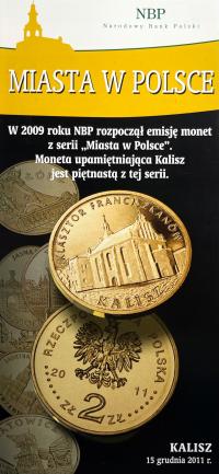 FOLDER EMISYJNY DO MONETY 2 ZŁ KALISZ - MIASTA W POLSCE