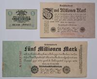 Zestaw Banknotów Niemcy Włochy 1918 - 1923 - 3 szt