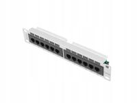 Patch Panel 12 Port 1U 10 cali kategoria 5e szary