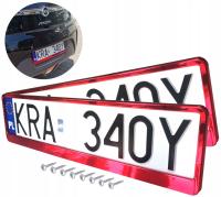 RAMKI NA REJESTRACJE METALIZOWANE CZAEROWNE CHROM