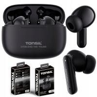 Słuchawki Bezprzewodowe TONSIL T50 BT CZARNE Bluetooth Dokanałowe IPX5 V5.3