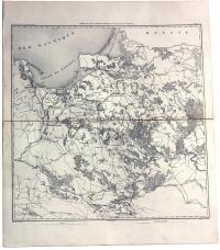 Mapa z 1859 r., Mazury, Warszawa, Gdańsk, A.H. Dufour