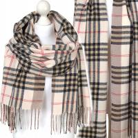 DUŻY CIEPŁY SZAL damski STYLOWA KRATA ANGIELSKA szalik LONDON KLASYK Kolory