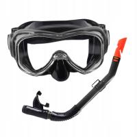 Zestaw do snorkelingu Szeroki widok Maska do nurkowania Snorkel Swim Goggles Adult Black
