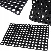 WYCIERACZKA DO BUTÓW CZARNA ZEWNĘTRZNA POD DRZWI 50 X 100 cm GUMOWA AŻUROWA